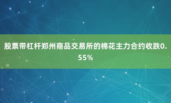 股票带杠杆郑州商品交易所的棉花主力合约收跌0.55%