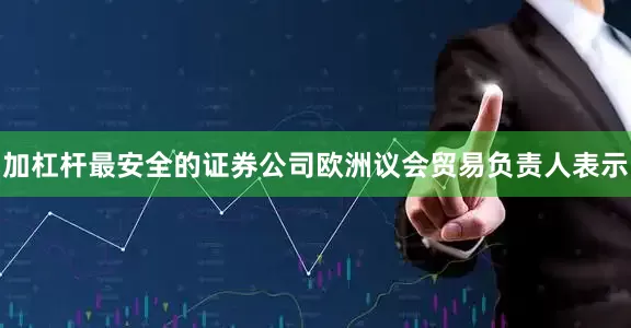 加杠杆最安全的证券公司欧洲议会贸易负责人表示