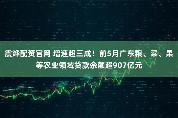 震烨配资官网 增速超三成！前5月广东粮、菜、果等农业领域贷款余额超907亿元